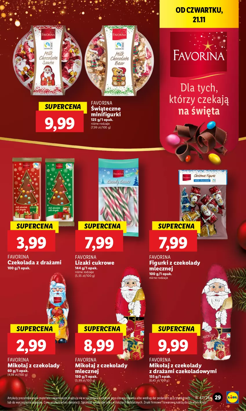 Gazetka promocyjna Lidl - GAZETKA - ważna 21.11 do 23.11.2024 - strona 31 - produkty: Czekolada, Fa, Lizaki