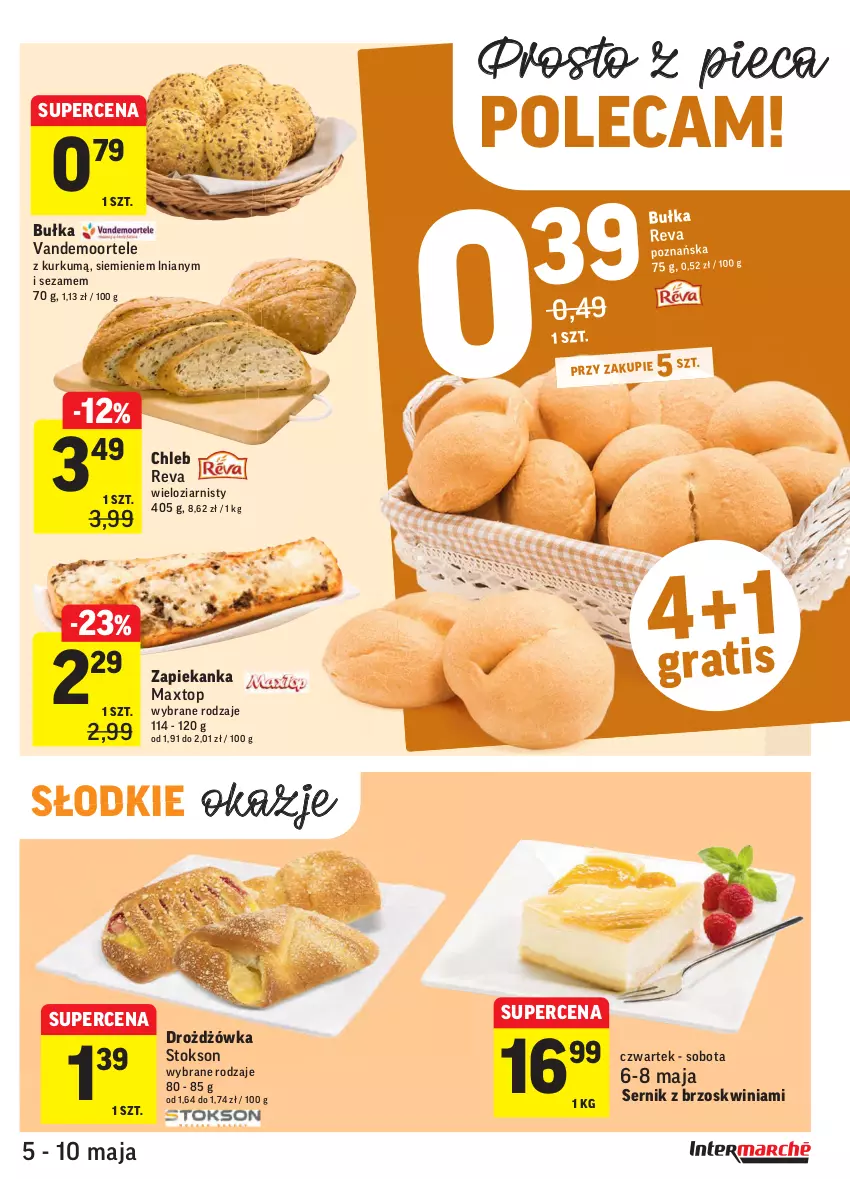 Gazetka promocyjna Intermarche - Promocje - ważna 05.05 do 10.05.2021 - strona 17 - produkty: Bułka, Chleb, Gra, Piec, Ser, Sezam, Top, Zapiekanka