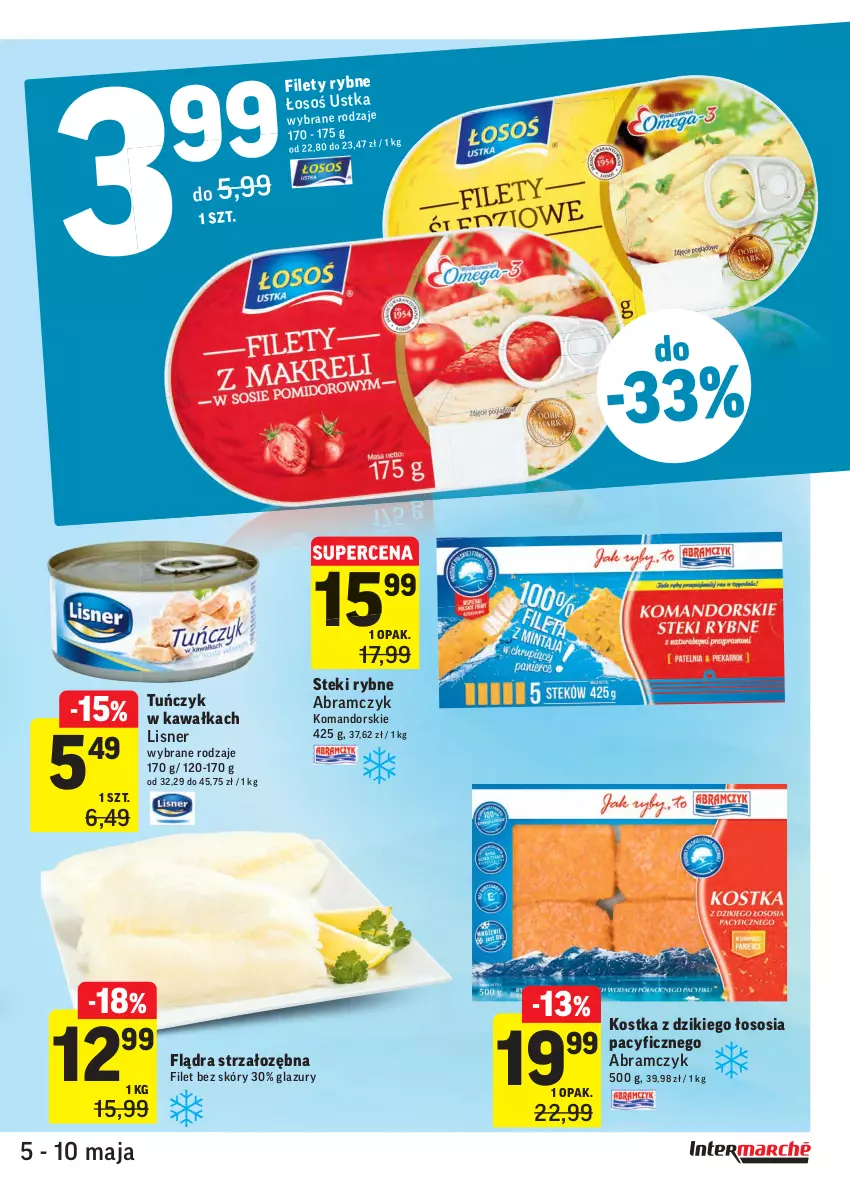 Gazetka promocyjna Intermarche - Promocje - ważna 05.05 do 10.05.2021 - strona 19 - produkty: Kawa, Lazur, Lisner, Sos, Stek, Tuńczyk