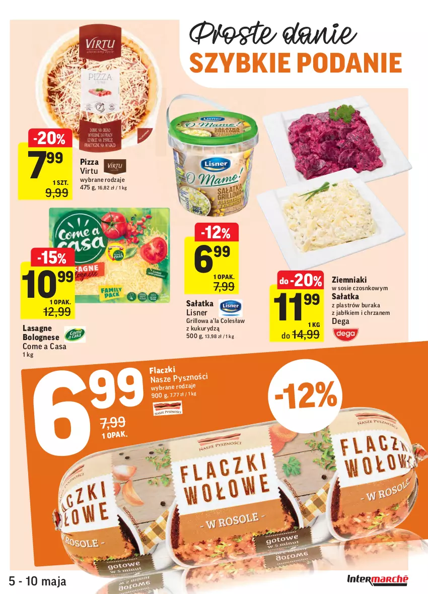 Gazetka promocyjna Intermarche - Promocje - ważna 05.05 do 10.05.2021 - strona 21 - produkty: Chrzan, Dega, Grill, Lasagne, Lasagne bolognese, Lisner, Pizza, Sałat, Sałatka, Sos, Virtu, Ziemniaki