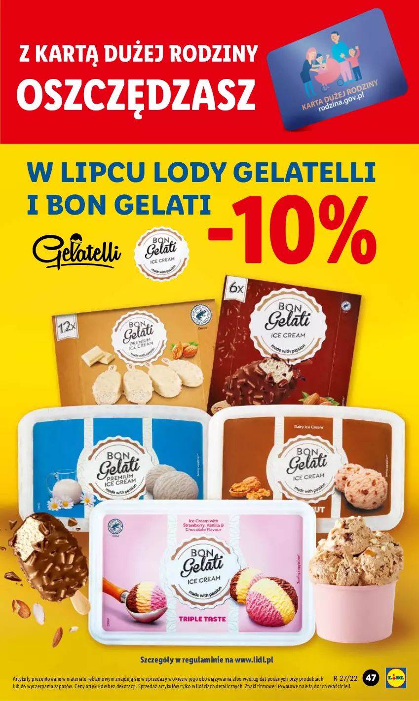 Gazetka promocyjna Lidl - GAZETKA - ważna 04.07 do 06.07.2022 - strona 47 - produkty: Lody