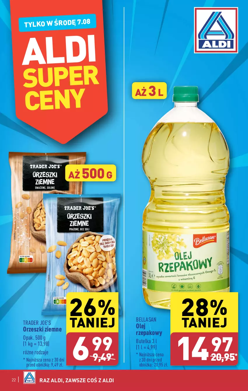 Gazetka promocyjna Aldi - Pełna oferta - ważna 05.08 do 10.08.2024 - strona 22 - produkty: Bell, Bella, Olej, Olej rzepakowy, Orzeszki, Orzeszki ziemne