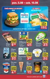 Gazetka promocyjna Aldi - Pełna oferta - Gazetka - ważna od 10.08 do 10.08.2024 - strona 7 - produkty: Top, Ser, Twaróg, Piątnica, Zott, Bell, Jogurt, Serek, Hochland, Twaróg półtłusty, Bella, Ser pleśniowy, Gouda, Jogobella, Lazur