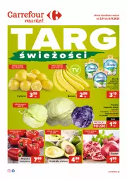Gazetka promocyjna Carrefour - Gazetka Market Targ świeżości - Gazetka - ważna od 08.11 do 08.11.2021 - strona 1 - produkty: Banany, Ser, Gra, Papryka czerwona, Papryka, Granat, Cytryny, Serek, Hochland, Almette