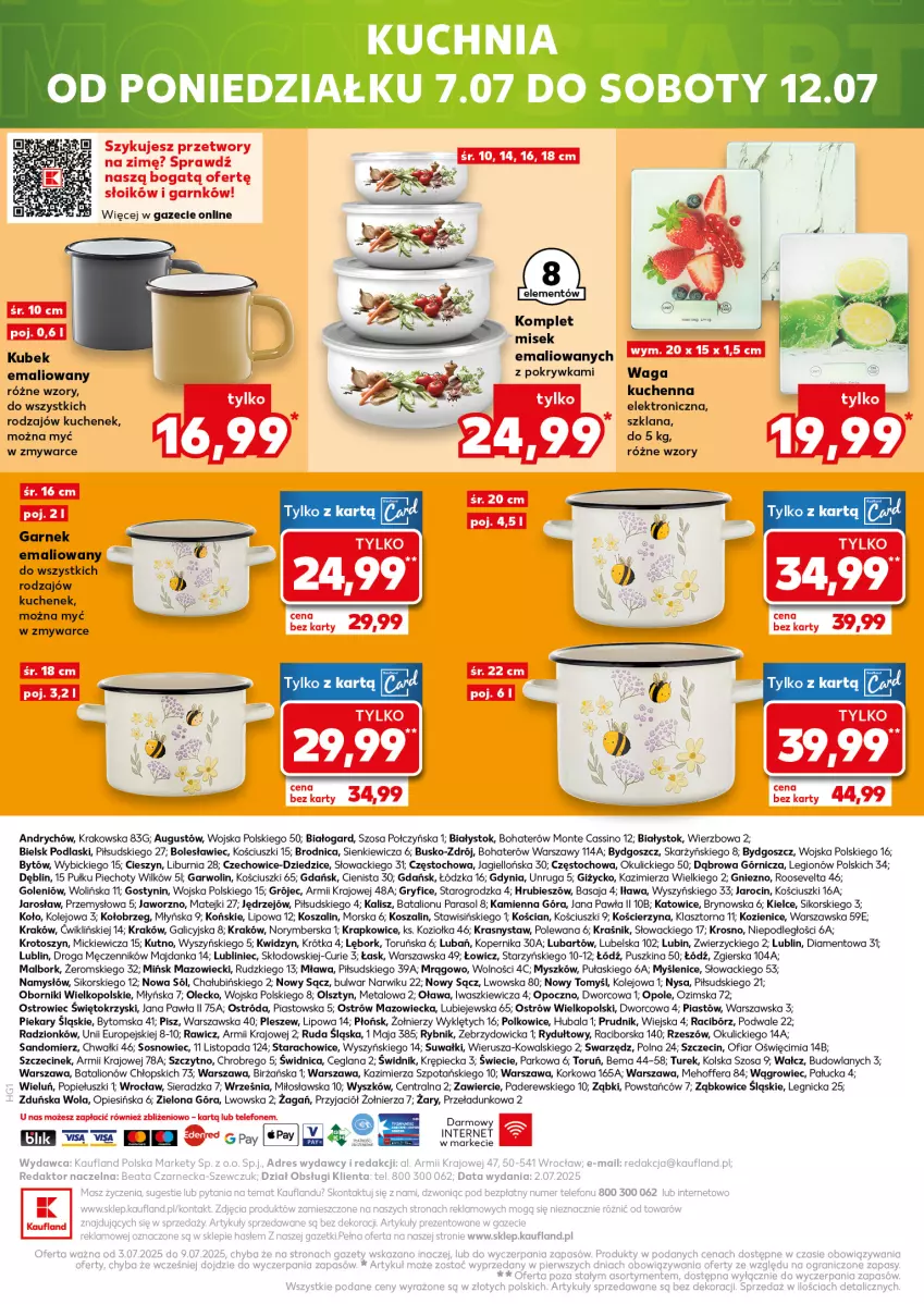 Gazetka promocyjna Kaufland - Kaufland - ważna 03.07 do 09.07.2025 - strona 20 - produkty: BIC, Dres, Garnek, Gry, Kosz, Kubek, Kuchnia, LANA, Lion, Monte, Mysz, Namysłów, Olej, Parasol, Piast, Piec, Podlaski, Sól, Sos, Szal, Top, Waga