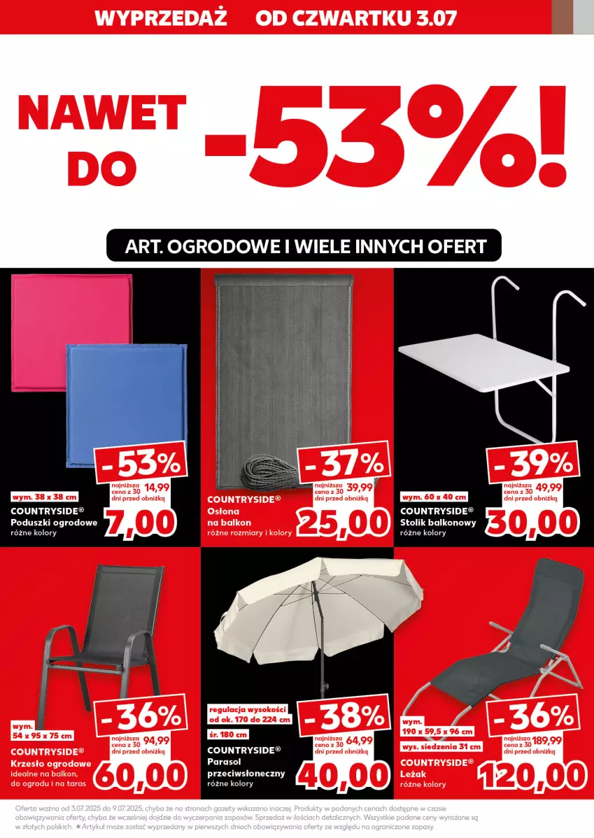Gazetka promocyjna Kaufland - Kaufland - ważna 03.07 do 09.07.2025 - strona 7 - produkty: Parasol, Stolik
