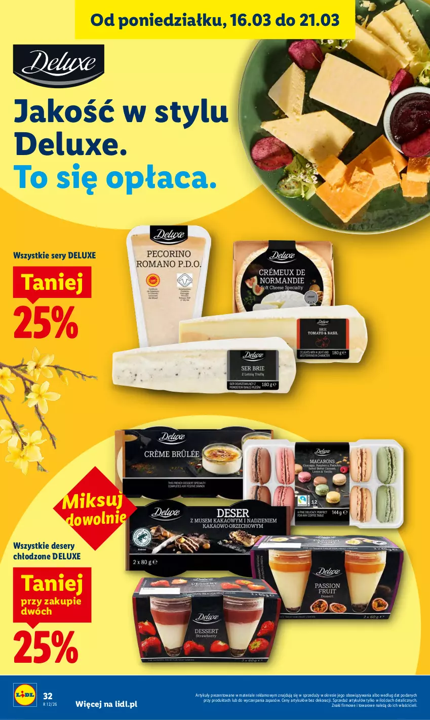 Gazetka promocyjna Lidl - GAZETKA - ważna 19.03 do 21.03.2026 - strona 32 - produkty: Deser, Ser
