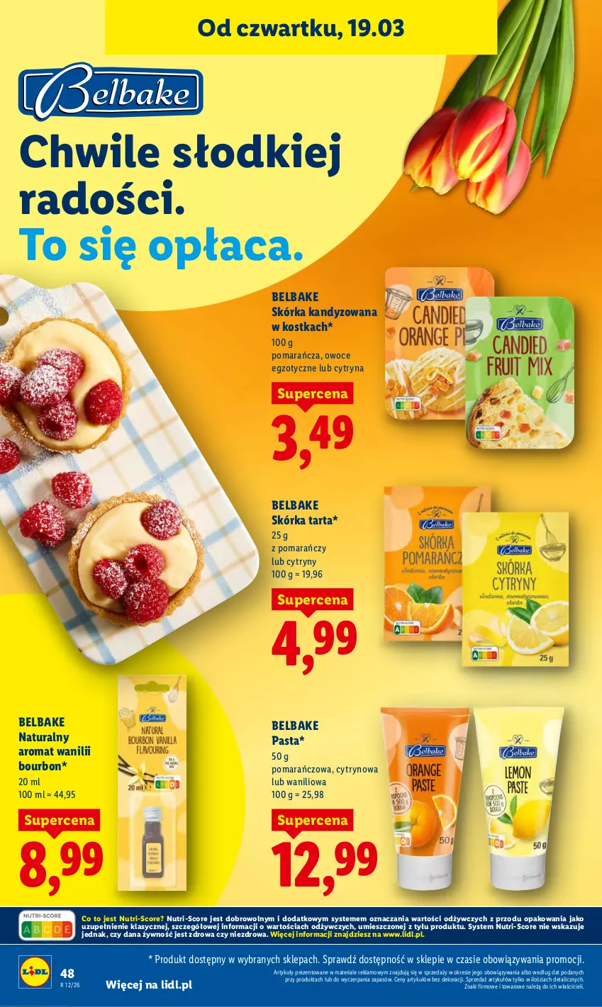 Gazetka promocyjna Lidl - GAZETKA - ważna 19.03 do 21.03.2026 - strona 48 - produkty: Bourbon, Cytryny, Owoce, Tarta