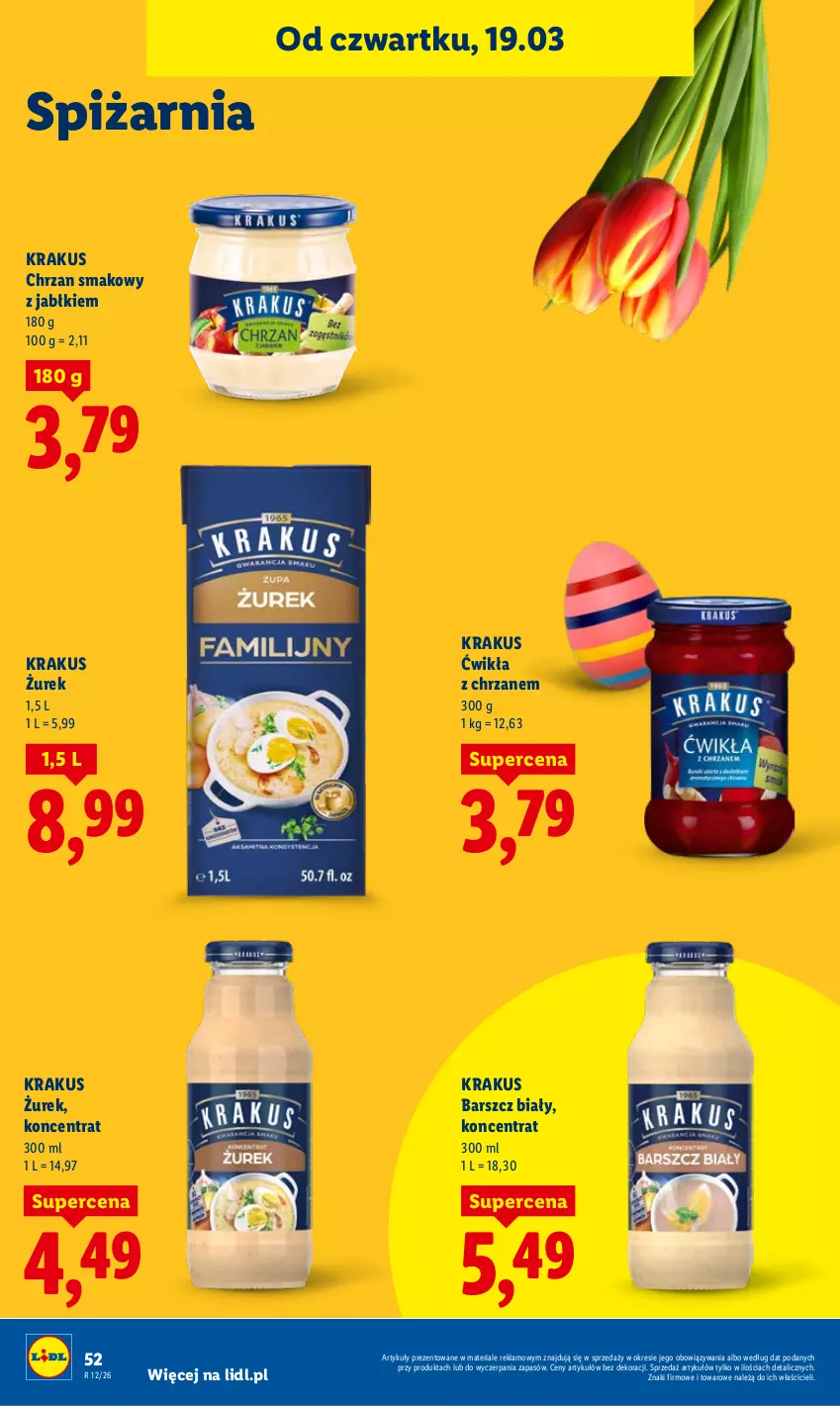 Gazetka promocyjna Lidl - GAZETKA - ważna 19.03 do 21.03.2026 - strona 52 - produkty: Chrzan, Krakus