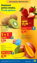 Gazetka promocyjna Lidl - GAZETKA - Gazetka - ważna od 21.03 do 21.03.2026 - strona 21 - produkty: Gra, Truskawki, Kiwi, Mango, Olej