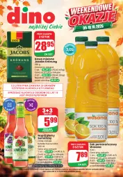 Gazetka promocyjna Dino - Weekendowe okazje - Gazetka - ważna od 10.10 do 10.10.2026 - strona 1 - produkty: Piwa, Sok pomarańczowy, Sok, Gra, Somersby, Kawa mielona, Kawa, Jacobs Krönung, Jacobs, Wosana, Napój
