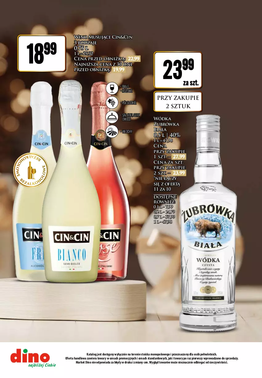 Gazetka promocyjna Dino - Katalog alkoholowy 18.12 - 30.12 - ważna 18.12 do 30.12.2023 - strona 24 - produkty: Mus, Owoce, Sałat, Ser, Wino, Wino musujące, Wódka