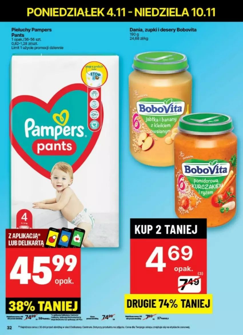 Gazetka promocyjna Delikatesy Centrum - ważna 04.11 do 10.11.2024 - strona 26 - produkty: BoboVita, Deser, Pampers, Pieluchy, Rum, Ser