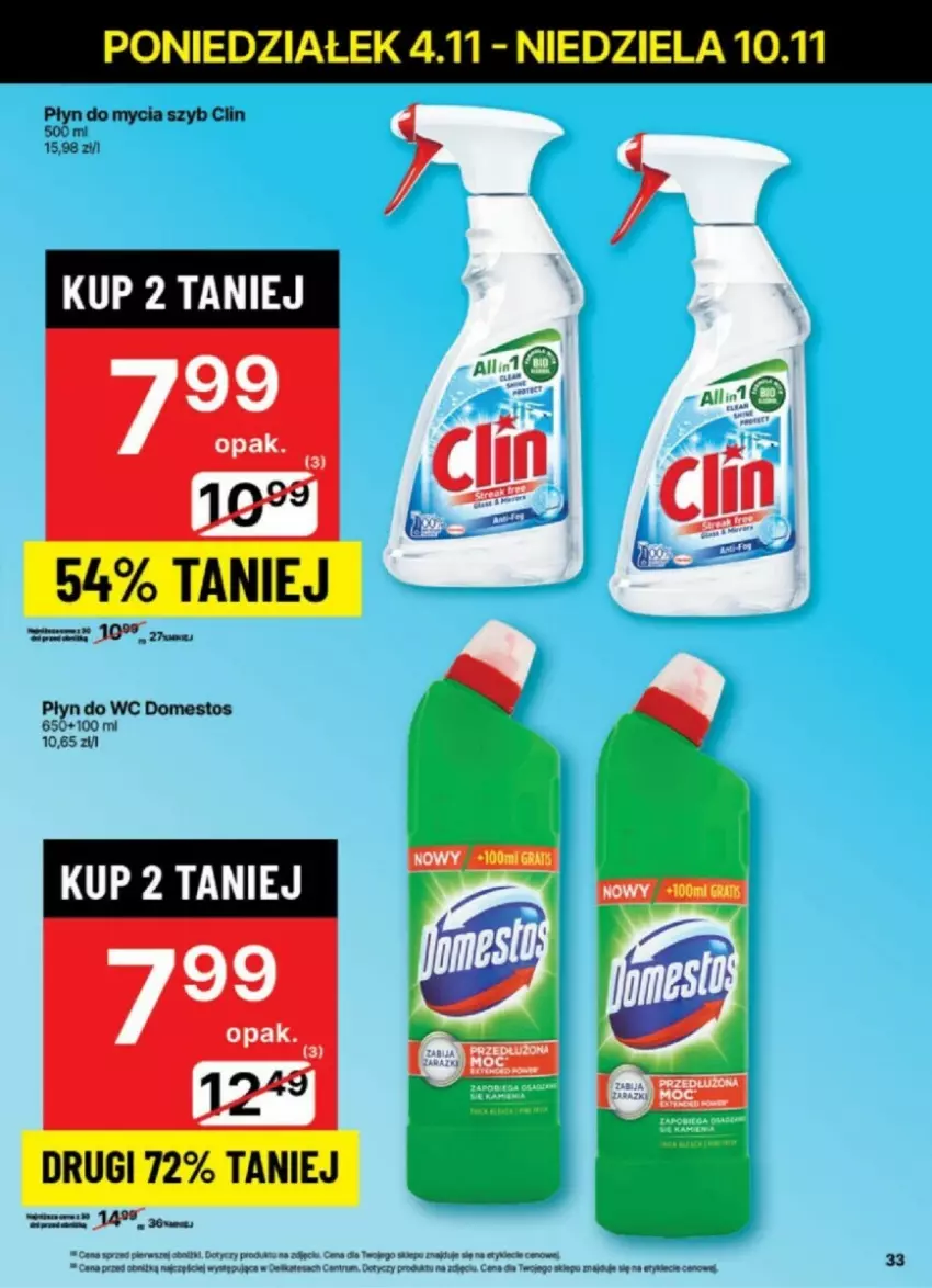 Gazetka promocyjna Delikatesy Centrum - ważna 04.11 do 10.11.2024 - strona 27 - produkty: Domestos, Płyn do wc, Rum