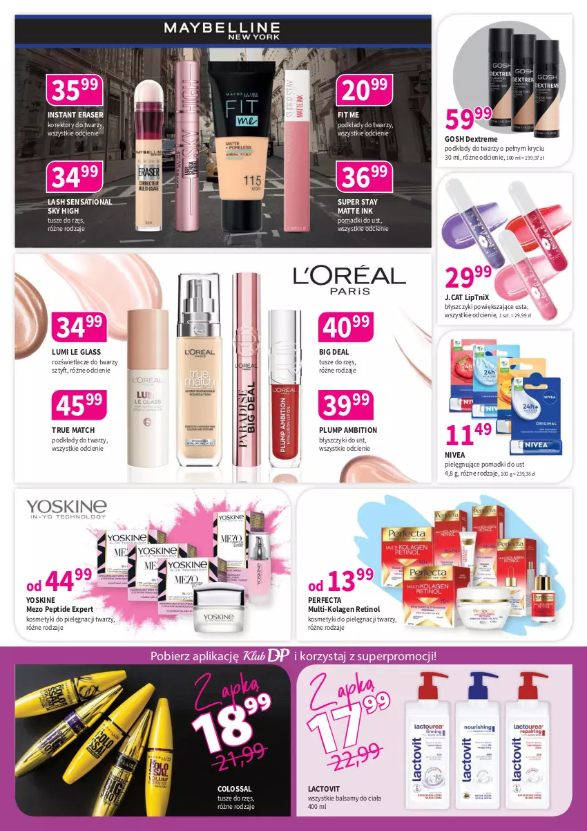 Gazetka promocyjna Drogerie Polskie - Gazetka - ważna 10.11 do 30.11.2025 - strona 2 - produkty: Ambition, Gosh, Kolagen, Kosmetyki do pielęgnacji, Nivea, Perfecta, Podkład, Rozświetlacz, Sati, Ser, Tusz, Yoskine