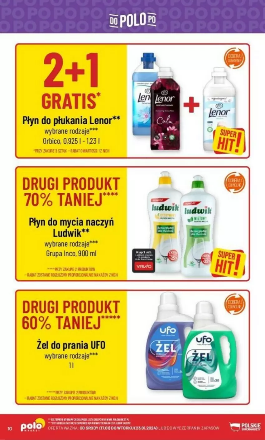 Gazetka promocyjna PoloMarket - ważna 17.01 do 23.01.2024 - strona 2 - produkty: BIC, Do mycia naczyń, Lenor, Ludwik, Płyn do mycia, Płyn do mycia naczyń, Płyn do płukania