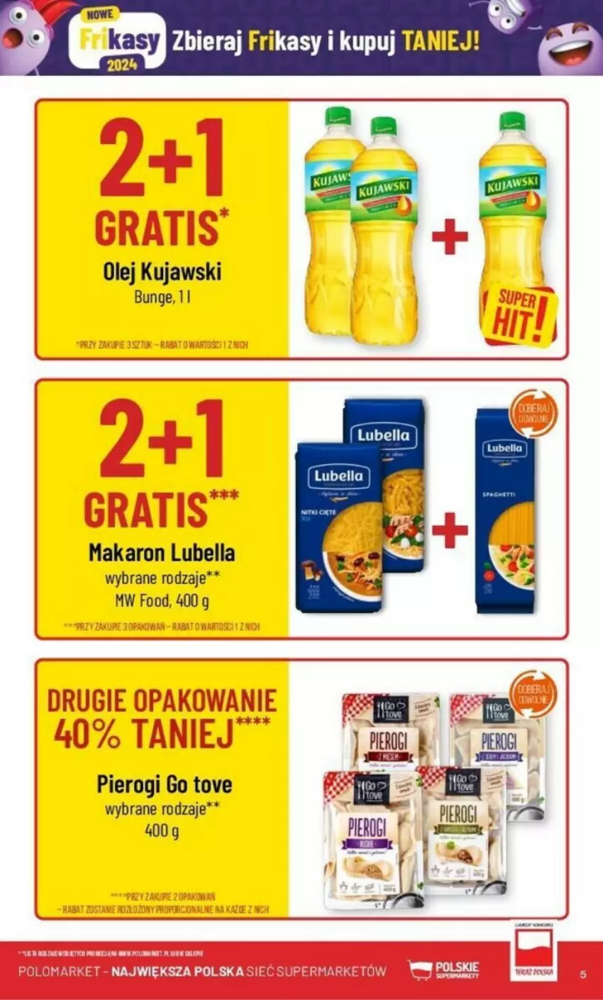 Gazetka promocyjna PoloMarket - ważna 17.01 do 23.01.2024 - strona 45 - produkty: Bell, Bella, Fa, Kujawski, Lubella, Makaron, Olej, Pierogi