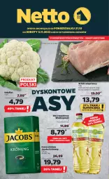 Gazetka promocyjna Netto - Artykuły spożywcze - Gazetka - ważna od 05.11 do 05.11.2022 - strona 1 - produkty: Piwa, Piwo, Kurczak, Kalafior, Gra, Kawa mielona, Kawa, Tyskie, Jacobs Krönung, Siatka, Schab wieprzowy, Olej rzepakowy, Jacobs, Olej