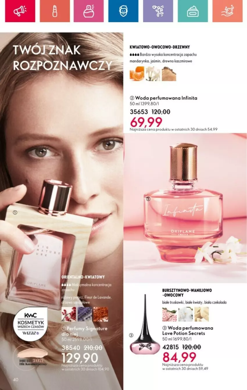 Gazetka promocyjna Oriflame - ważna 19.01 do 08.02.2025 - strona 100 - produkty: Bursztyn, Czekolada, Perfum, Sok, Truskawki, Woda, Woda perfumowana