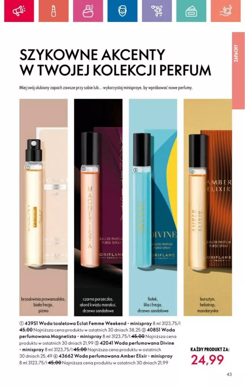 Gazetka promocyjna Oriflame - ważna 19.01 do 08.02.2025 - strona 103 - produkty: Bursztyn, Divine, Eclat, Helio, Perfum, Sandał, Woda, Woda perfumowana, Woda toaletowa