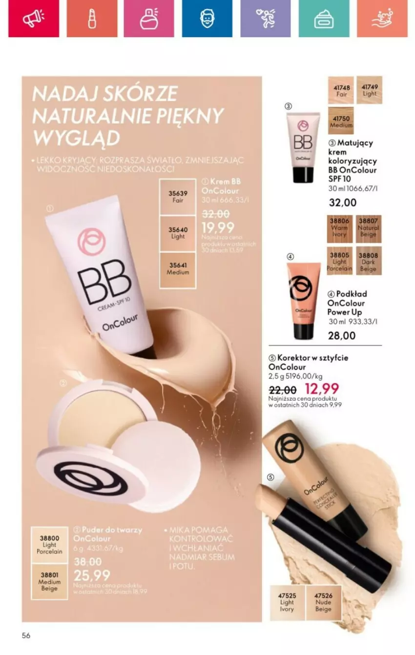 Gazetka promocyjna Oriflame - ważna 19.01 do 08.02.2025 - strona 117 - produkty: Fa, OnColour, Podkład, Por