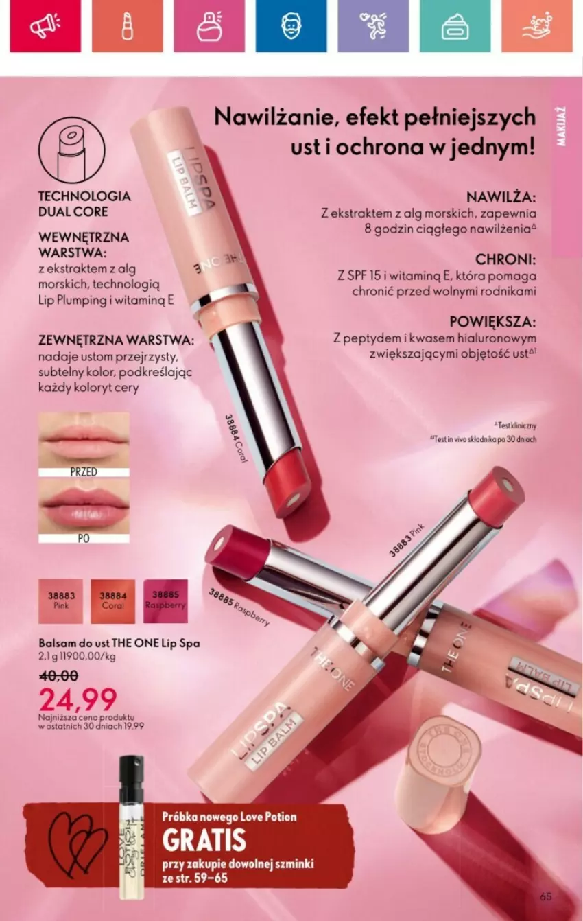 Gazetka promocyjna Oriflame - ważna 19.01 do 08.02.2025 - strona 127 - produkty: Balsam do ust, Gra, LG, The ONE