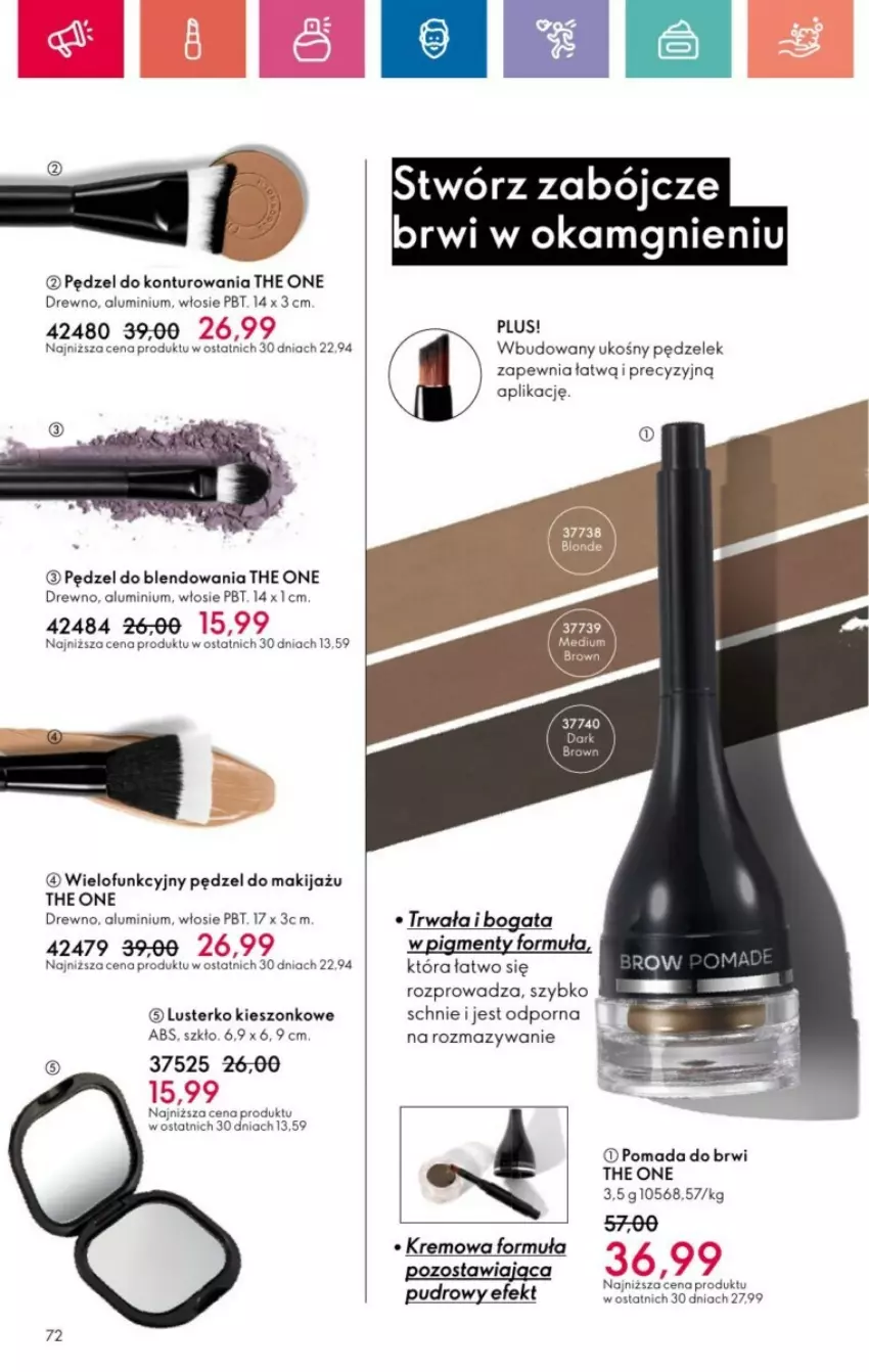 Gazetka promocyjna Oriflame - ważna 19.01 do 08.02.2025 - strona 135 - produkty: Makijaż, Pomada, Pomada do brwi, Por, The ONE