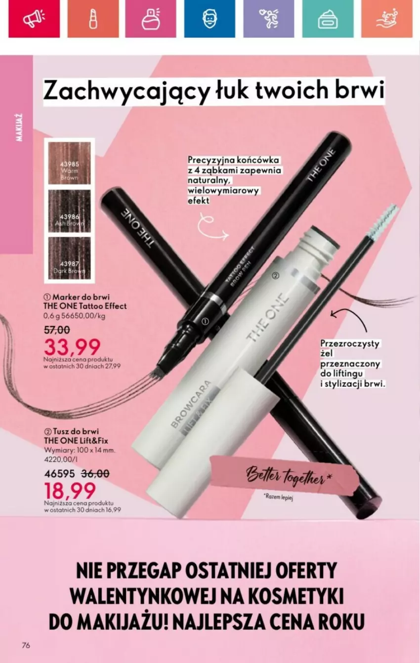 Gazetka promocyjna Oriflame - ważna 19.01 do 08.02.2025 - strona 139 - produkty: Marker, The ONE, Tusz