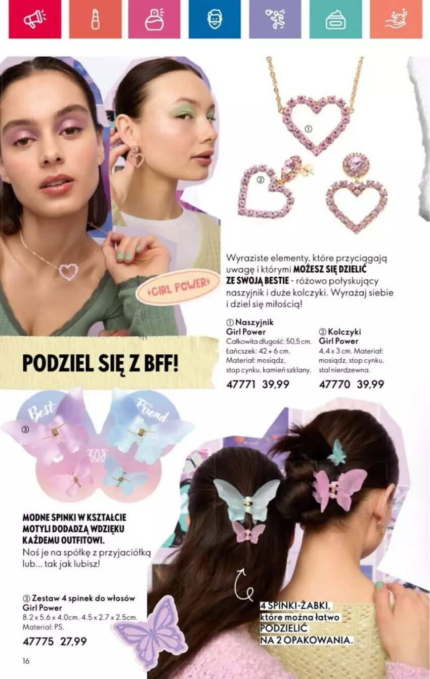 Gazetka promocyjna Oriflame - ważna 19.01 do 08.02.2025 - strona 68 - produkty: Cynk, Kolczyki, Naszyjnik, Top