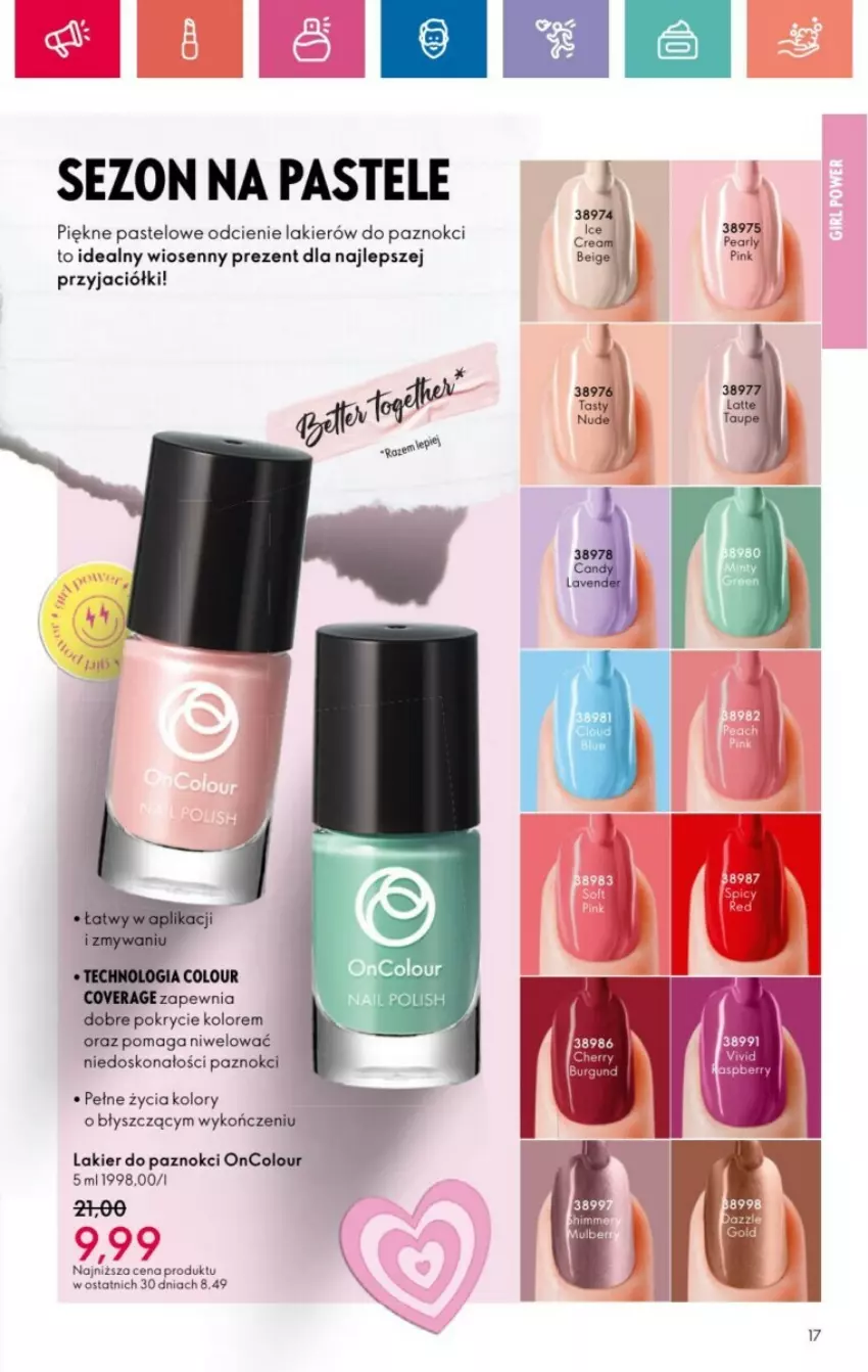 Gazetka promocyjna Oriflame - ważna 19.01 do 08.02.2025 - strona 74 - produkty: Lakier, Lakier do paznokci, OnColour