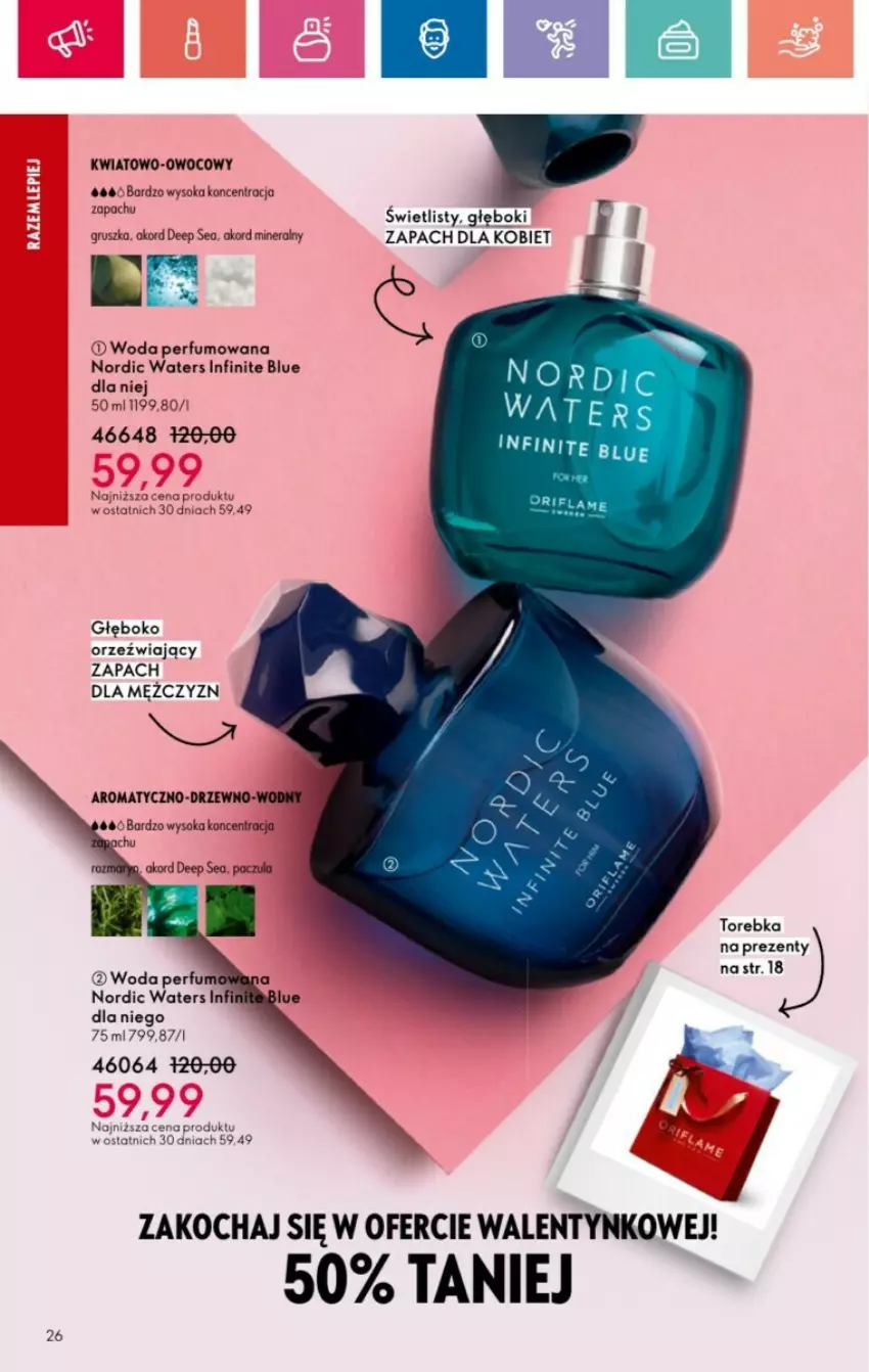 Gazetka promocyjna Oriflame - ważna 19.01 do 08.02.2025 - strona 84 - produkty: Koc, Perfum, Sok, Torebka, Woda, Woda perfumowana