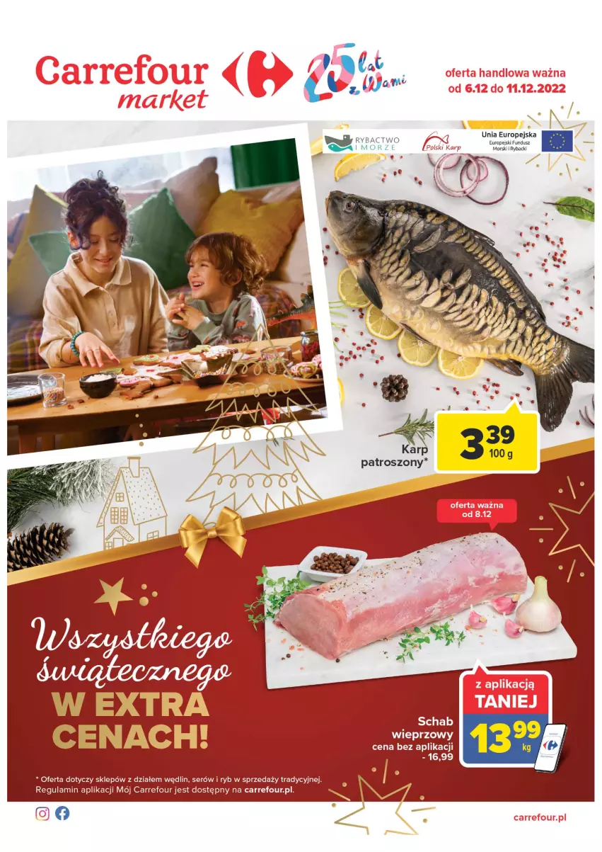 Gazetka promocyjna Carrefour - Gazetka Market - ważna 06.12 do 11.12.2022 - strona 1 - produkty: Karp, Ryba, Ser