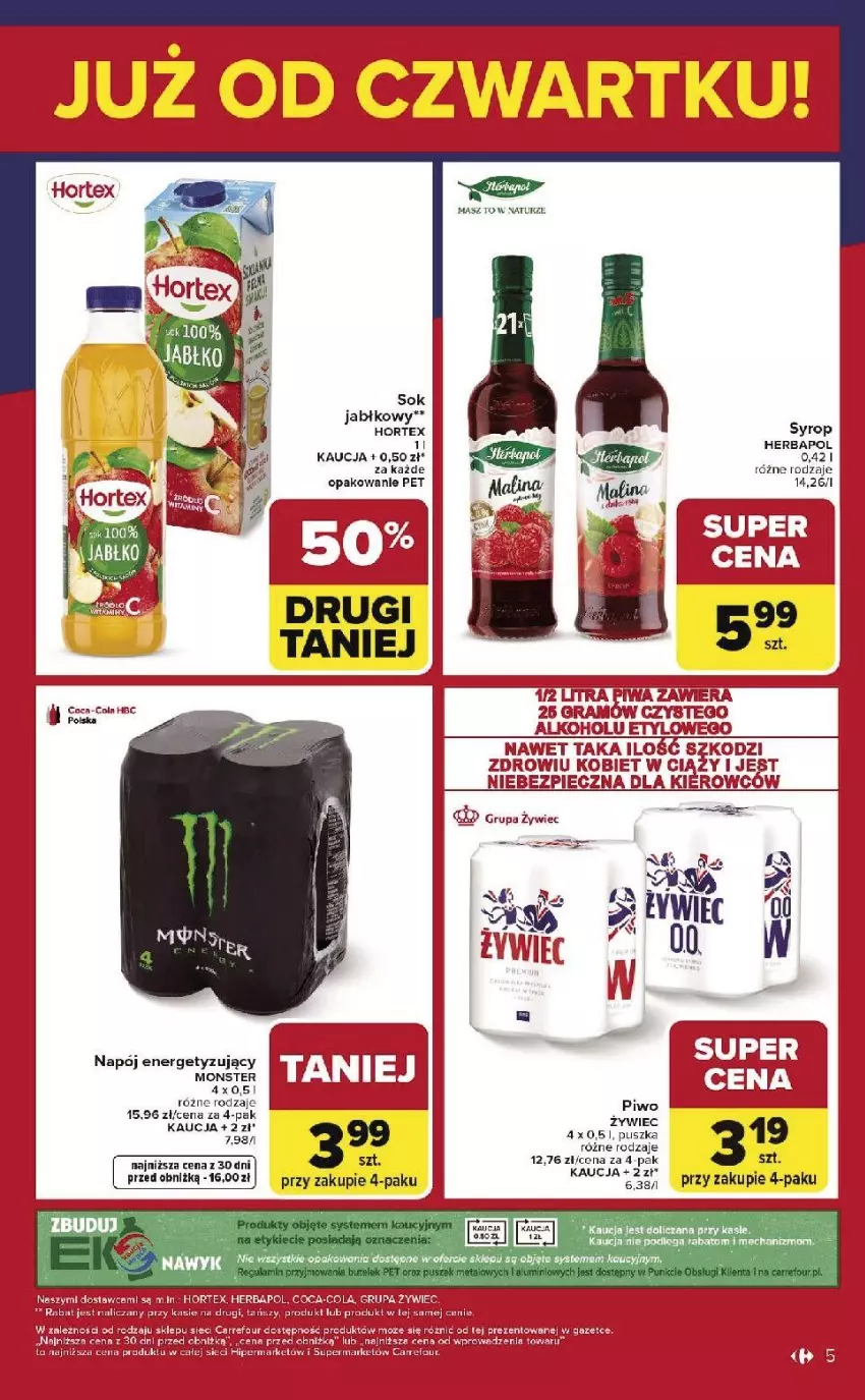 Gazetka promocyjna Carrefour - Gazetka Weekend okazji już od czwartku! - ważna 29.01 do 31.01.2026 - strona 5 - produkty: Gra, Herbapol, Hortex, Piec, Piwa, Piwo, Syrop