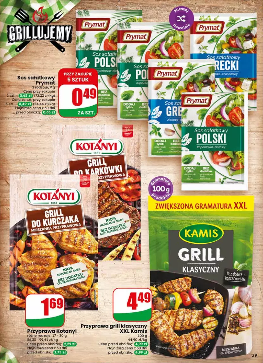 Gazetka promocyjna Dino - Gazetka 25 / 2026 - ważna 17.06 do 23.06.2026 - strona 29 - produkty: Grill, Kamis, Prymat, Sałat, Sos