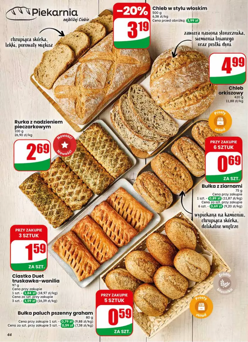 Gazetka promocyjna Dino - Gazetka 25 / 2026 - ważna 17.06 do 23.06.2026 - strona 44 - produkty: Bułka, Chleb, Gra, Por