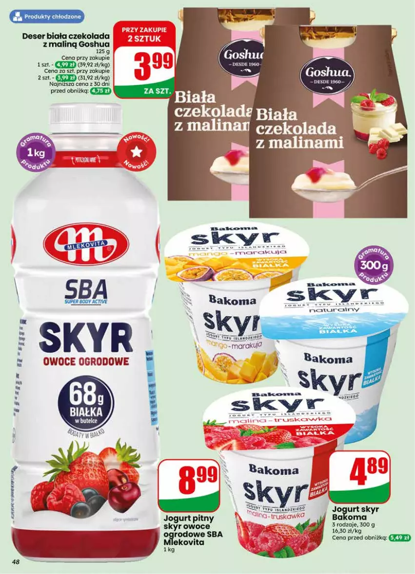 Gazetka promocyjna Dino - Gazetka 25 / 2026 - ważna 17.06 do 23.06.2026 - strona 48 - produkty: AEG, Bakoma, Czekolada, Deser, Gosh, Owoce, Ser