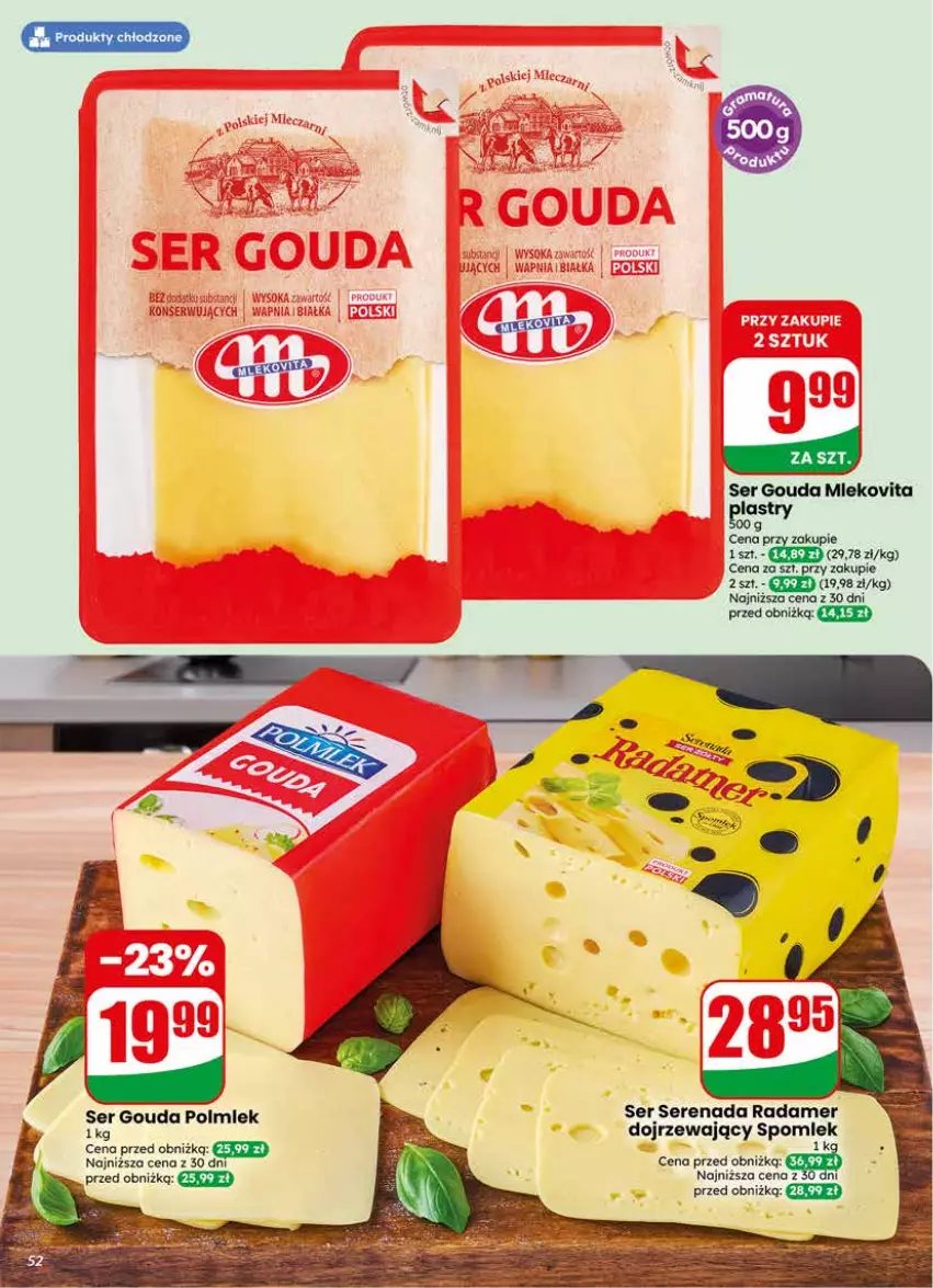 Gazetka promocyjna Dino - Gazetka 25 / 2026 - ważna 17.06 do 23.06.2026 - strona 52 - produkty: Gouda, Miecz, Mleko, Mlekovita, Polmiek, Radamer, Ser, Sok