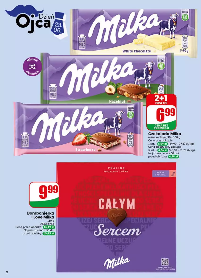 Gazetka promocyjna Dino - Gazetka 25 / 2026 - ważna 17.06 do 23.06.2026 - strona 8 - produkty: Czekolada, Milka