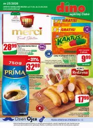 Gazetka promocyjna Dino - Gazetka 25 / 2026 - Gazetka - ważna od 23.06 do 23.06.2026 - strona 1 - produkty: JBL, Gra, Kaktus, Kawa mielona, Kawa, Lody, Prima, Kiełbasa, Merci