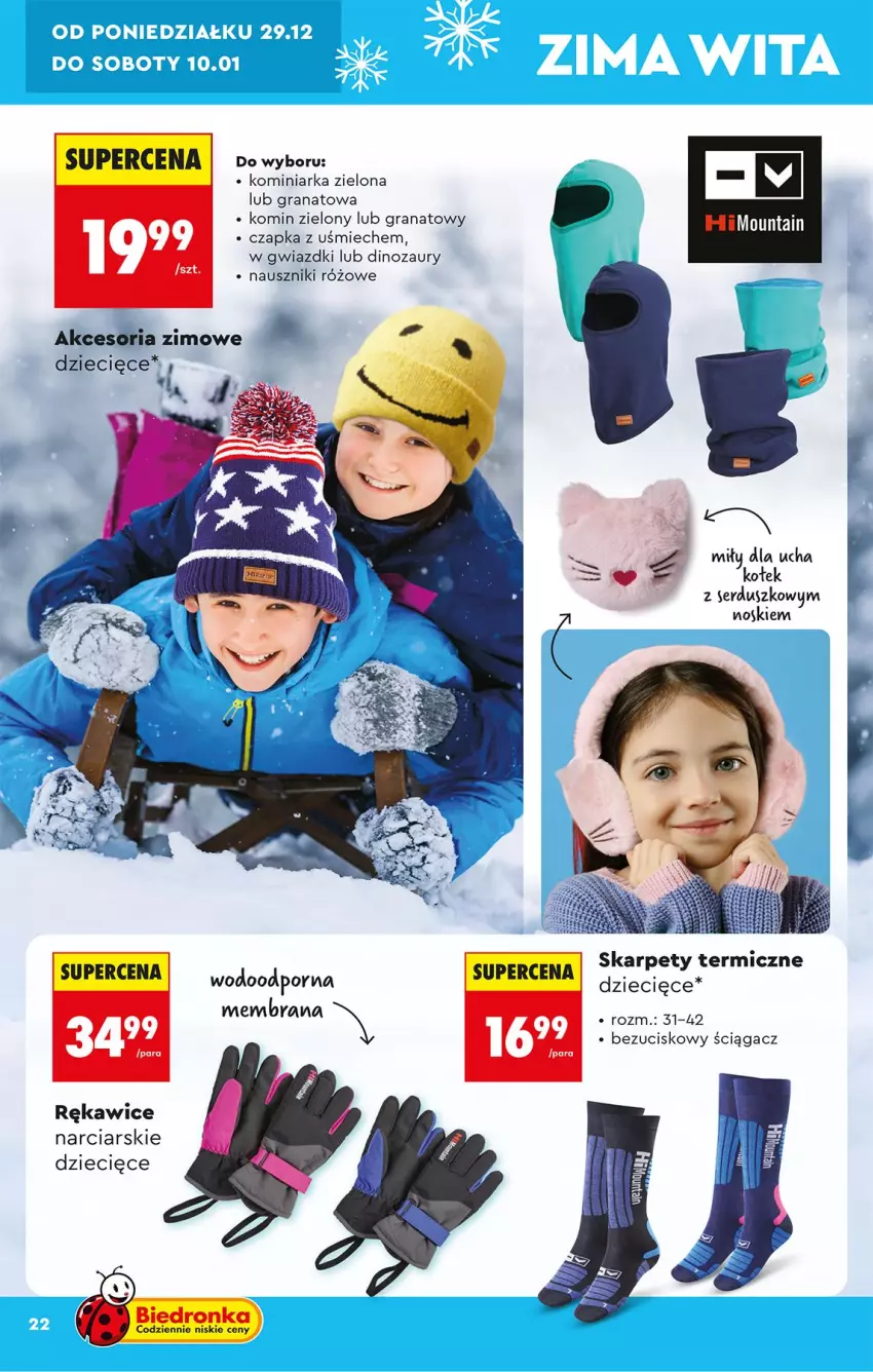 Gazetka promocyjna Biedronka - Okazje Tygodnia - ważna 29.12.2026 do 09.01.2027 - strona 26 - produkty: Czapka, Dinozaur, Dzieci, Gra, Granat, Karp, Kotek, Por, Rękawice
