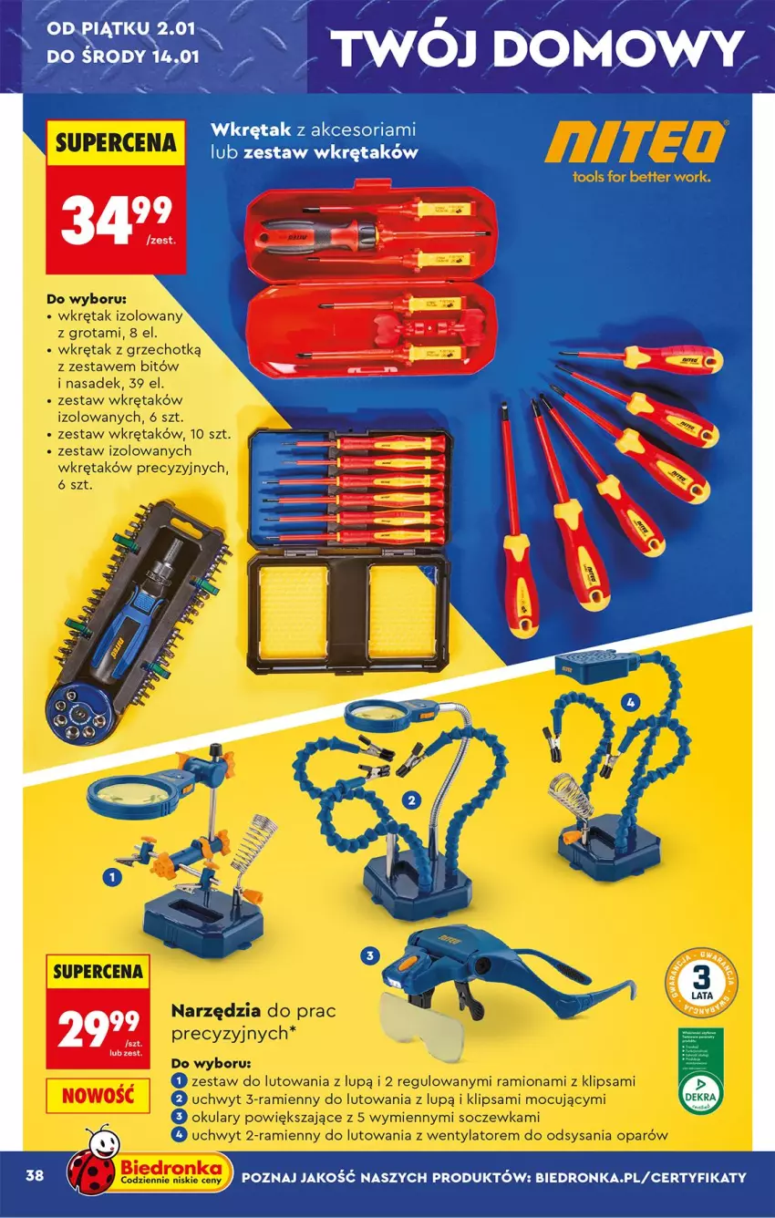 Gazetka promocyjna Biedronka - Okazje Tygodnia - ważna 29.12.2026 do 09.01.2027 - strona 42 - produkty: Wkręt, Zestaw wkrętaków