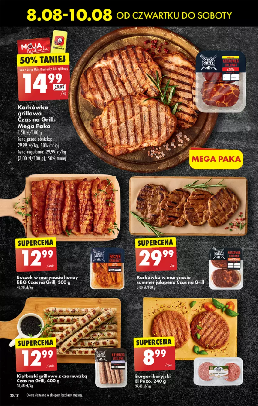 Gazetka promocyjna Biedronka - Od czwartku - ważna 08.08 do 14.08.2024 - strona 25 - produkty: Boczek, Burger, Grill, LG