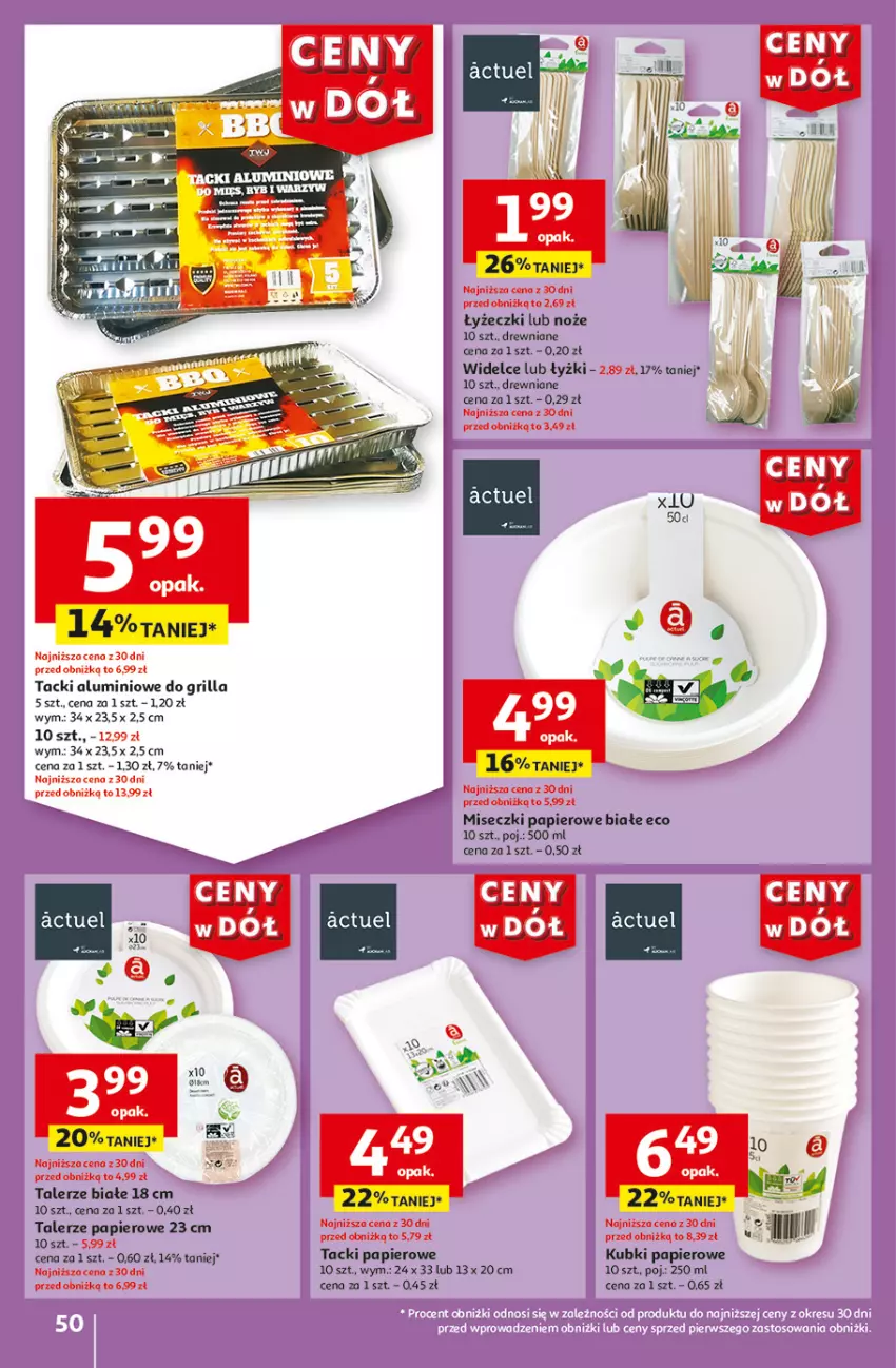 Gazetka promocyjna Auchan - Gazetka CENY W DÓŁ Hipermarket Auchan - ważna 31.05 do 05.06.2024 - strona 50 - produkty: EPEE, Grill, Noż, Papier, Por, Talerz