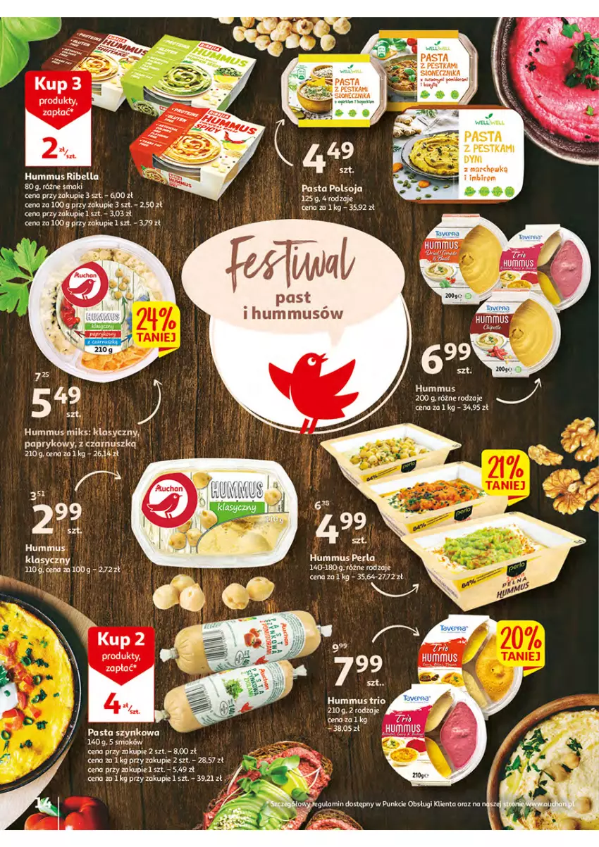 Gazetka promocyjna Auchan - Włoska kuchnia jest w cenie Hipermarkety - ważna 05.05 do 11.05.2022 - strona 14 - produkty: Bell, Bella, Hummus, Imbir, Mus, Pepsi