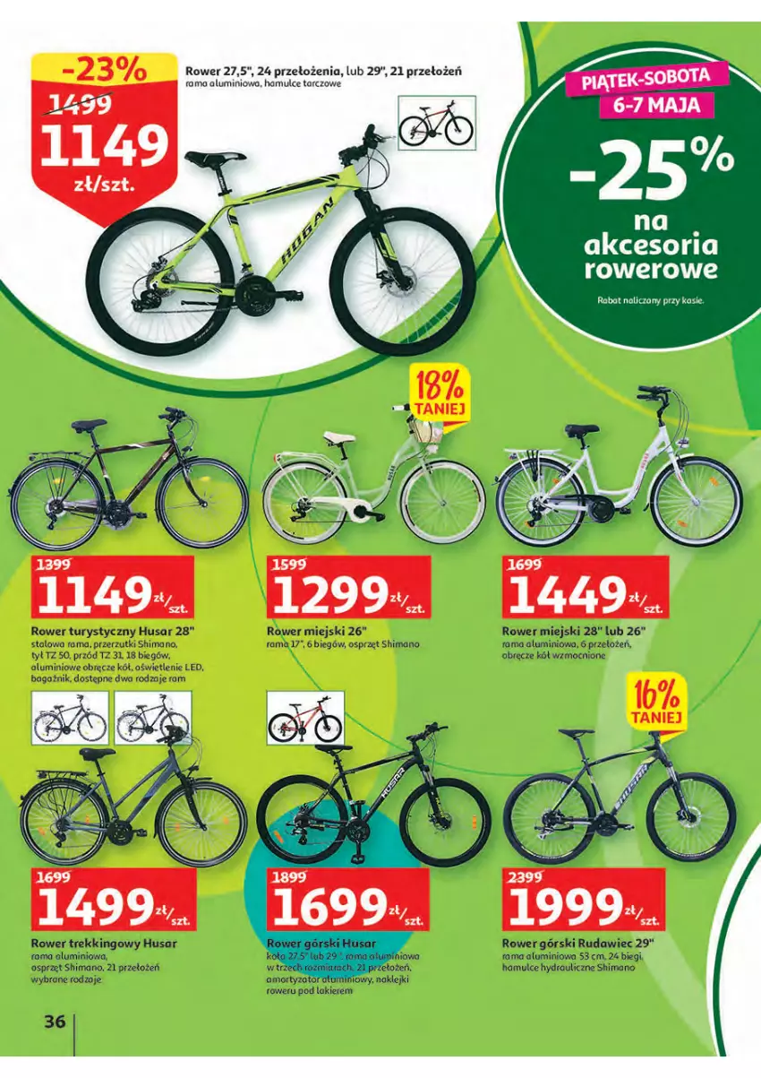 Gazetka promocyjna Auchan - Włoska kuchnia jest w cenie Hipermarkety - ważna 05.05 do 11.05.2022 - strona 36 - produkty: Klej, Lakier, Rama, Rower, Tusz