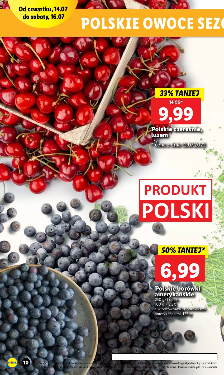 Gazetka promocyjna Lidl - GAZETKA - ważna 14.07 do 16.07.2022 - strona 10 - produkty: Borówka, Owoce, Por