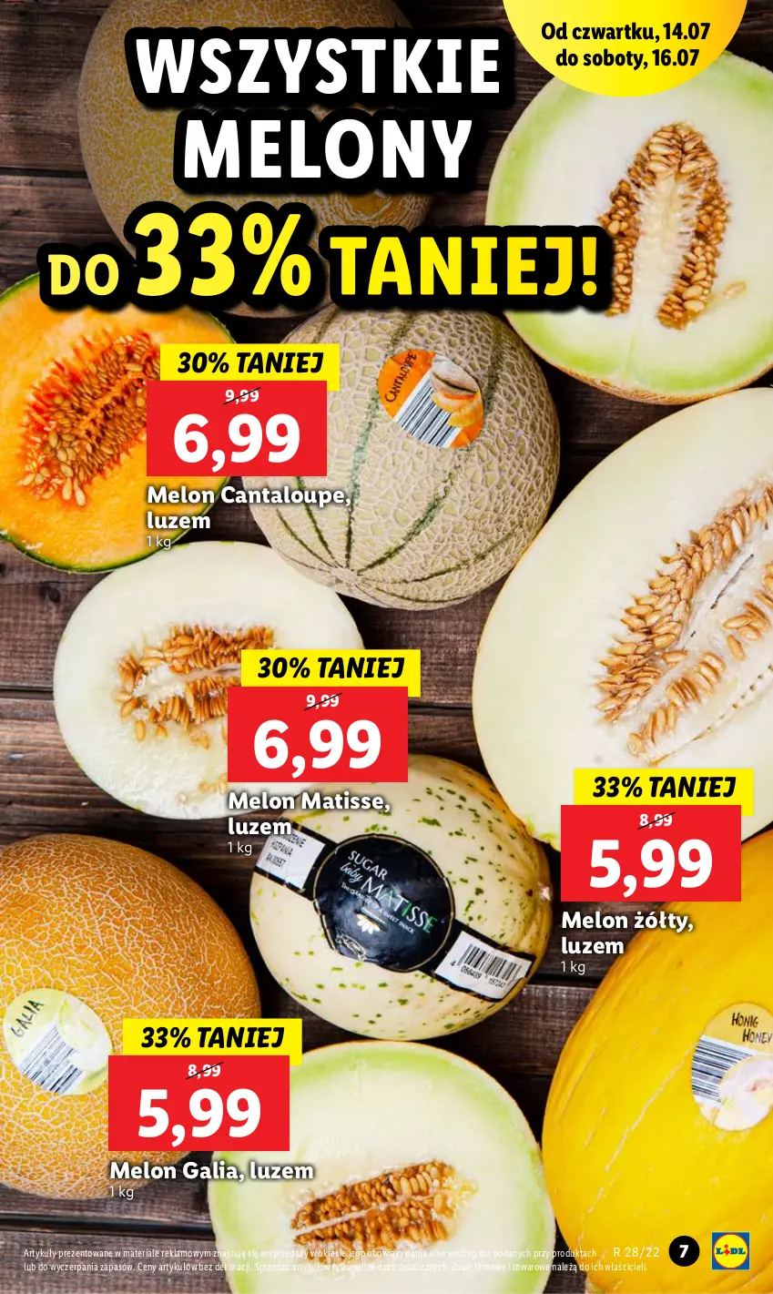Gazetka promocyjna Lidl - GAZETKA - ważna 14.07 do 16.07.2022 - strona 7 - produkty: Melon
