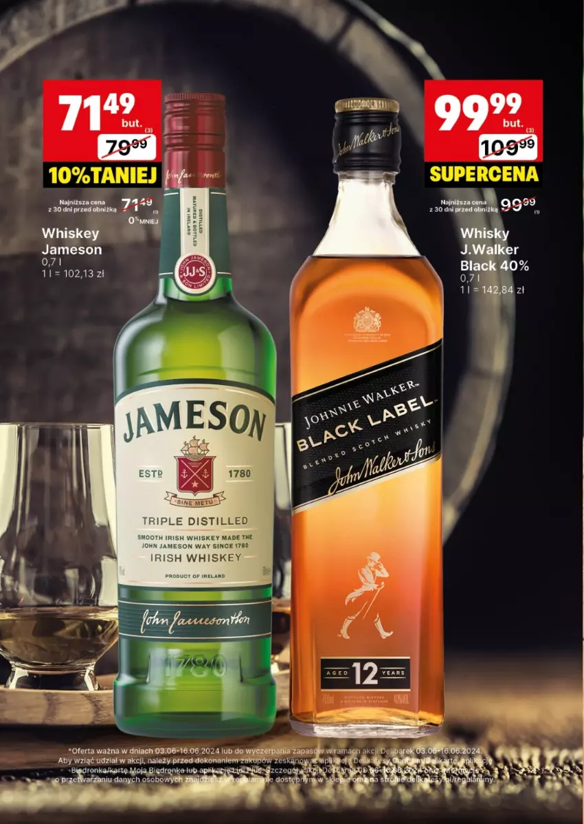 Gazetka promocyjna Delikatesy Centrum - DeliBarek DC23-DC24 - ważna 03.06 do 16.06.2024 - strona 12 - produkty: Jameson, Lack, Rama, Whiskey, Whisky