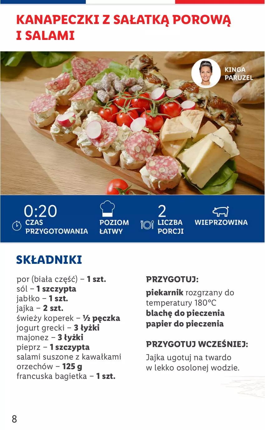 Gazetka promocyjna Lidl - KATALOG FRANCJA - ważna 25.07 do 30.07.2022 - strona 8 - produkty: Bagietka, Jogurt, Kawa, Majonez, Papier, Papier do pieczenia, Piec, Piekarnik, Pieprz, Por, Salami, Sałat, Sól