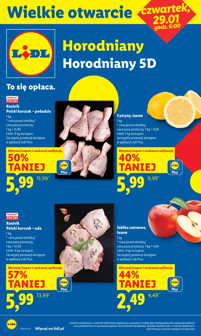 Gazetka promocyjna Lidl - Lidl w Horodnianach - ważna 29.01 do 07.02.2026 - strona 1 - produkty: Cytryny, Jabłka, Kurczak